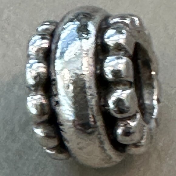 PANDORA Dots & Lines Charm SPACER RETIRED 925 ALE Bead - EUC - Picture 7 of 8